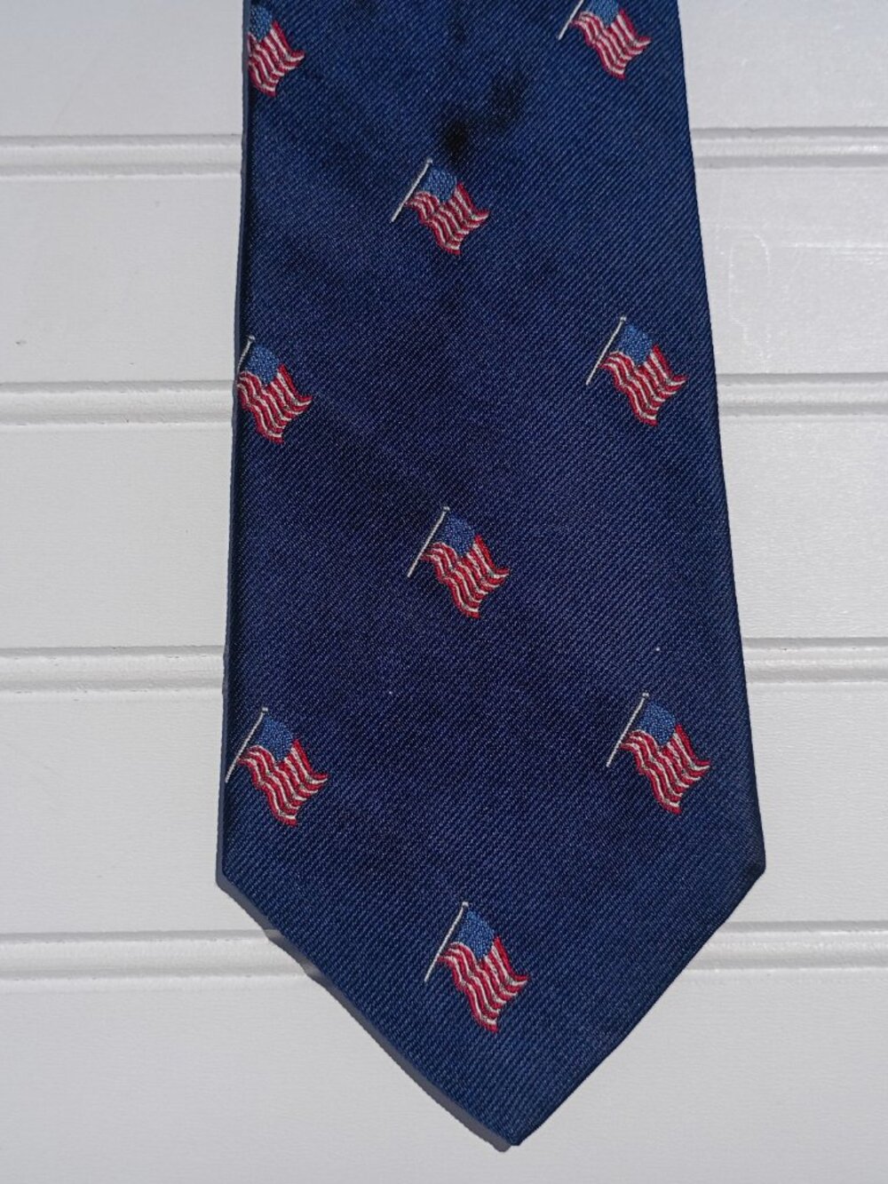 Vintage Brooks Brothers US Flag Necktie Patriotic American Independence Day Silk